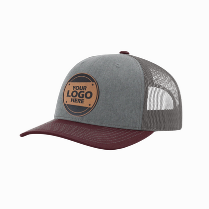 Custom Leatherette Patch Richardson 112 Snapback Hat