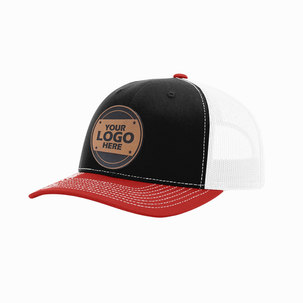 Custom Leatherette Patch Richardson 112 Snapback Hat