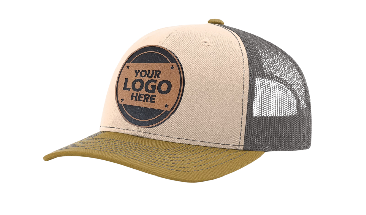 Custom Leatherette Patch Richardson 112 Snapback Hat